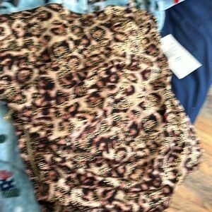 Jaclyn smith bathing suit size 16 metallic gold animal print